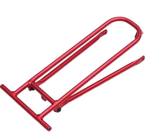 Porte-bagages arrière alu rouge pour Brompton afin d'éviter le mal de dos