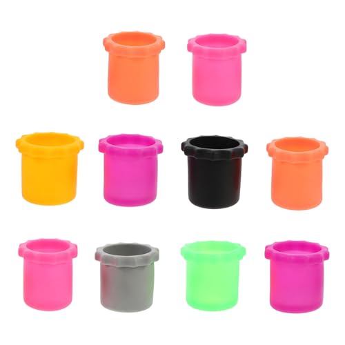 POPETPOP 10Pcs Microphone Bottom Sleeve Random Color Mic Rod Protector Durable Shock Absorbent Mic Bottom Cover for Enhanced Protection Against Bumps and Falls