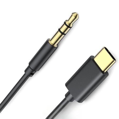 AGPTEK Câble Audio USB C vers 3,5mm Jack 1,2M, Aux Câble Type C 3,5mm Stéréo Adaptateur Audio Voiture pour iPhone 15/15Pro Max, Samsung Galaxy S23/S22/S21,...