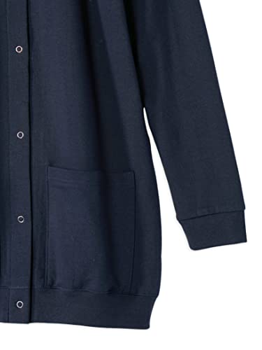 Image of AmeriMark Women Fleece Snap Button Cardigan Sweatshirt Coat - Ladies Soft Lightweight Warm Long Sleeve Jacket with Pockets