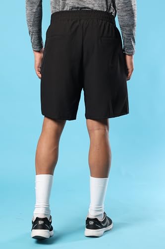 Image of CHKOKKO Men Shorts for Gym Sports or Running | Dry-Fit Fabric Single Layered Active Summer Workout Wear Knee Length Regular Fit | Elastic Waist with Front and Back Pockets