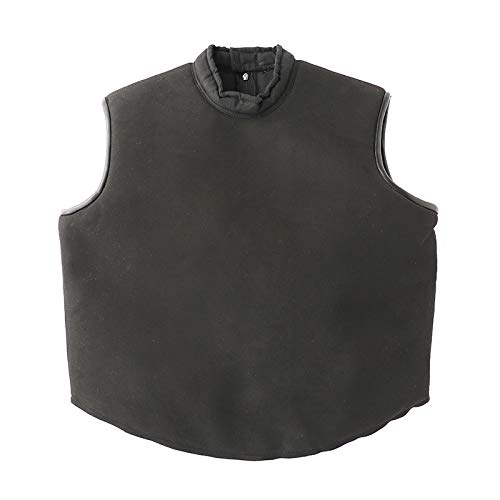 LEONARK Fencing Coach Vest - Professional Fencing Protective Suit - Cattlehide Leather/Canvas Fencing Training Clothes - Sleeveless/Sleeved Jacket for Both Adult and Child (Canvas Sleeveless, M)