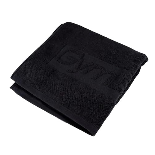 GymBeam Fitness Handtuch 100% Baumwolle 50x90 cm – Sporthandtuch fürs Fitnessstudio, saugfähig, weich, schnell trocknend, antibakteriell behandelt, Farbe Schwarz (1er Pack)