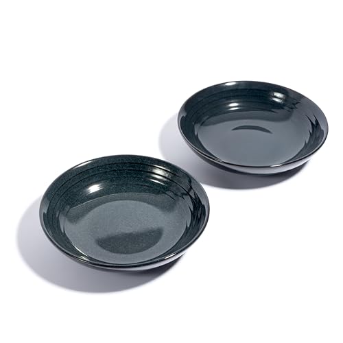Image of Beyond Homes Handcrafted Ceramic Pasta Bowl Set, 21 cm | Microwave & Dishwasher Safe Pasta Plates Glossy Finish | Deep Plate | Ceramic Serving Pasta Bowl, 650 ml Each (Midnight Blue Set of 2)