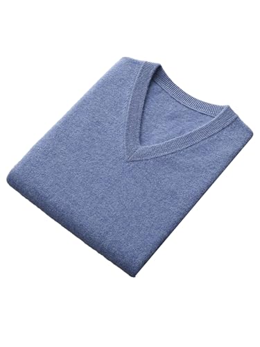 Men V-Neck Sweater Winter Vest Merino Wool Knitted Sleeveless Waistcoat Casual Top