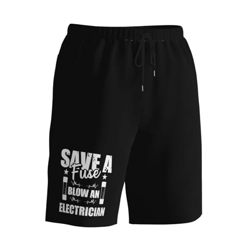 Save Fuse Blow an Electrician Mens Swim Trunks Quick Dry Board Shorts 7" - Hawaii Beach Swimwear2