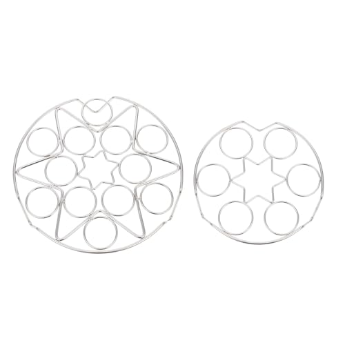PAMINGONO 2 Stück Teiliges Edelstahl Dampf eiersteamer Mehrzweck küchen dampfgestell Hitzebeständig Rostfrei für Effizientes Dämpfen und Kochen Zuhause