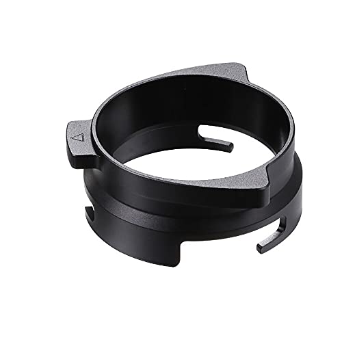 54mm Coffee Powder Receiving Dosing Ring Rotatable Aluminum Alloy Loop For Breville 8 Series Coffee Machines Funnels Accessories (Black)