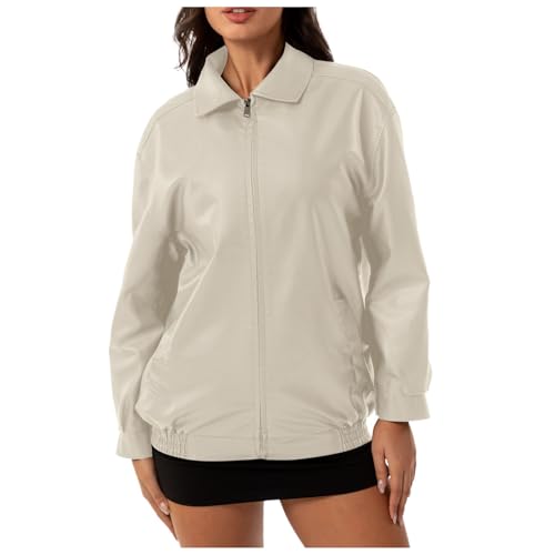 Veste en cuir mi-saison pour femme : le manteau d'automne élégant et décontracté