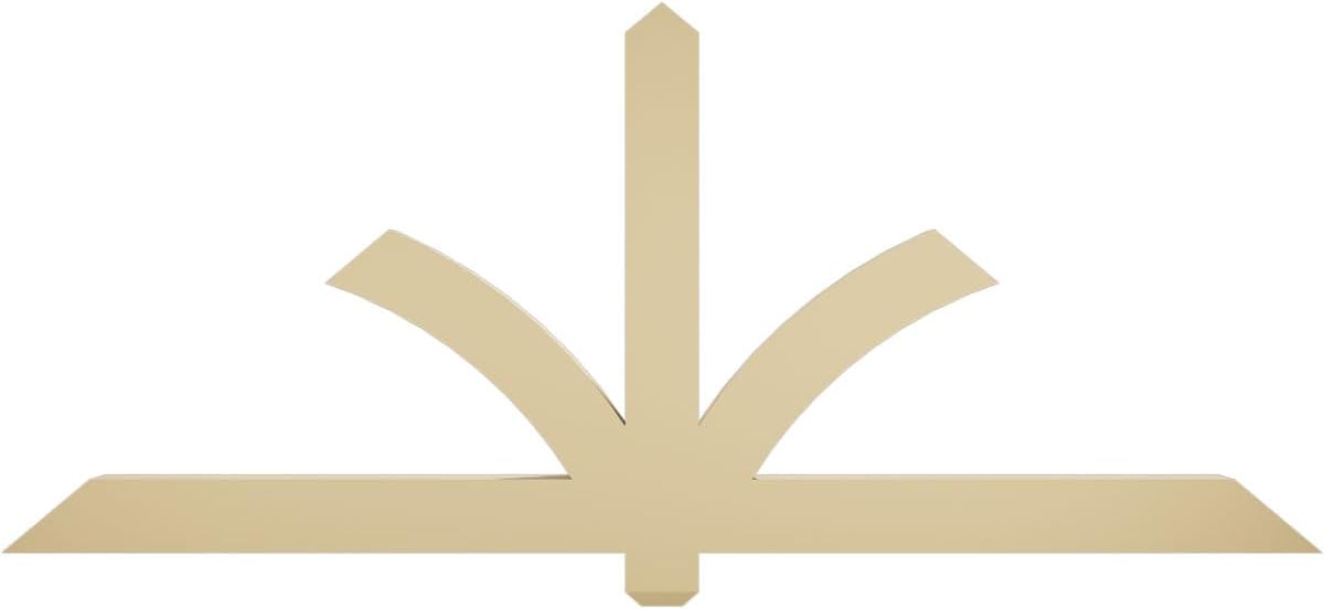 72"W x 30"H x 4"D x 4"F, 10/12 Pitch, Redmond Signature Urethane Gable Bracket, Primed Tan