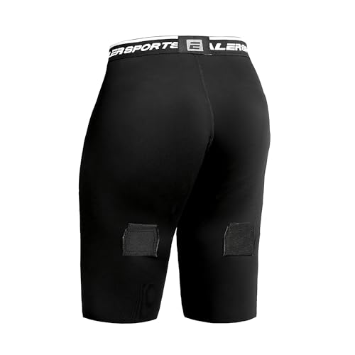 Image of EALER Compression Hockey Short Jock Pants with Athletic Cup for Men & Boys, with Cup & Sock Tabs