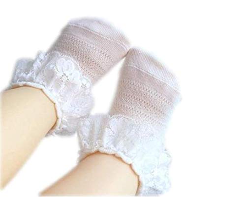 heartbury Cute And Colorful Pure Cotton Baby Girl Frilly/Lace Ankle Length Socks (Pack Of 4, 1-2 Years, Multicolor) 3
