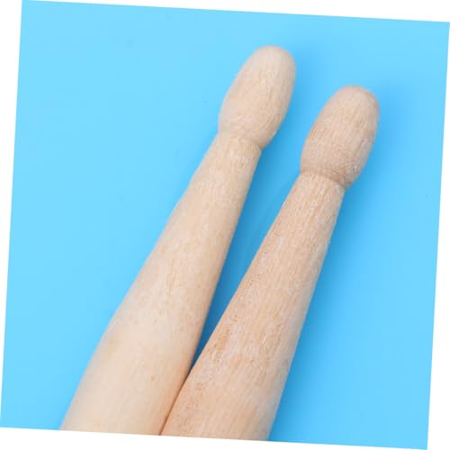 Par de baquetas pesadas de madera para batería, hechas de nogal, para sonido más completo y rendimiento robusto miniatura 4