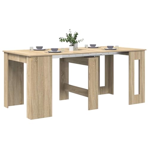 vidaXL Table à dîner 180 x 85 x 75 cm Bois d'ingénierie Chêne Sonoma, Salle à Manger Moderne, Table rectangulaire Extensible, Surface Pratique, pièce...
