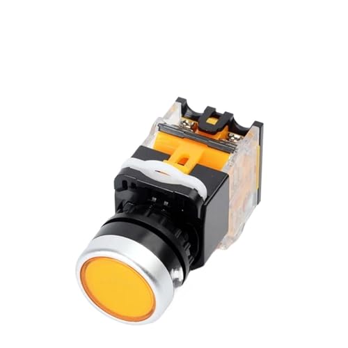 Interrupteur bouton lumineux bleu LA38 22mm 220V autobloquant