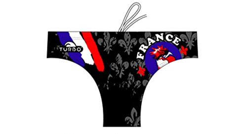 Turbo France Coq Maillot de Bain, Noir, 2XL Mixte Cover