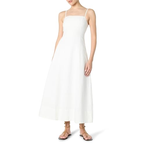 The Drop Women's Daphne Square Neck Linen Maxi Dress