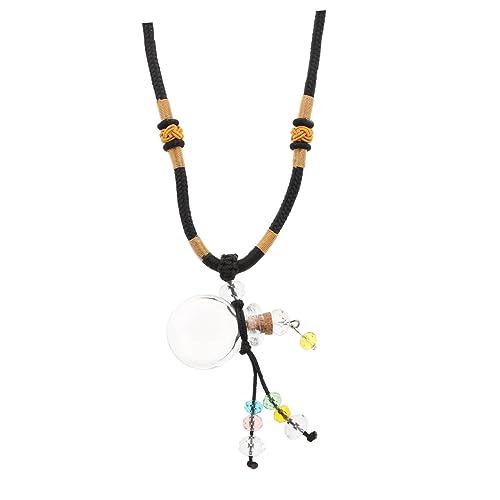 女性ジュエリー1PCペンダント香水エッセンシャルオイルネックレスベイビーホワイトガラスビーズアロマボトル