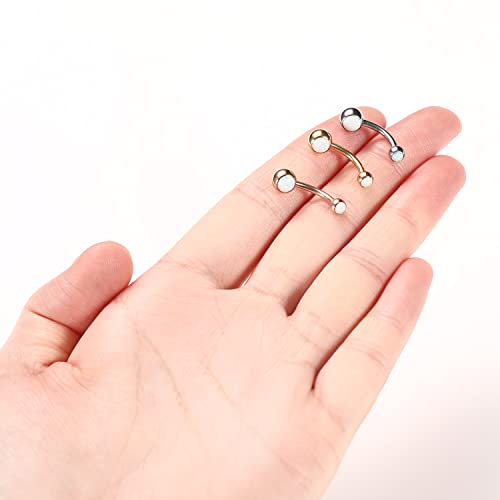 FUNLMO 14G Belly Button Ring Titanium Belly Button Piercing Belly Ring Floating Navel Piercing Jewelry Navel Ring Internally Threaded Belly Piercing Jewelry 10mm4