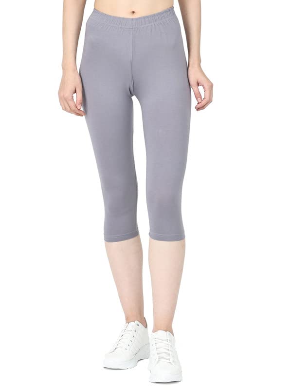 Image of Robinbosky Premium Stretchable Cotton Capri Legging for Women | Suitable for Formal wear & Casual wear | High-End Elastic Makes. The Leggings Squat Proof and Durable for Travel, Yoga, & Workout.