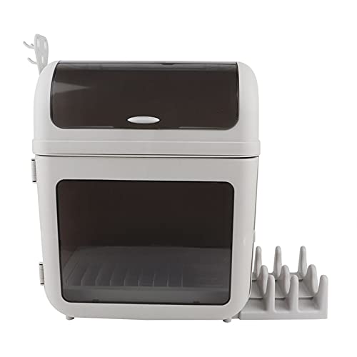 RockVOQRN Multi Functional Dish Drying Rack Cutlery Holder Dish Drainer Organizer for Kitchen Plastic Gray 41 * 27 * 46cm 16 1 10 6 18 1in
