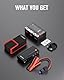 GOOLOO 3000A Starthilfe Powerbank, Powerbank Auto Starthilfe 12V up to 8.5L Benzin or 6.0L Diesel Motor mit LED, 3 Schnelllade USB Ausgänge und Starthilfekabel