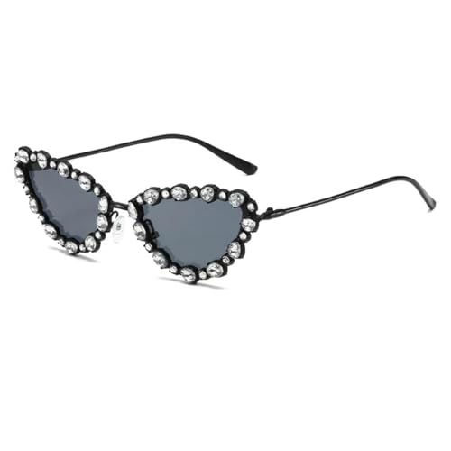 Lunettes de soleil œil de chat diamant luxe pour un style rétro chic et élégant