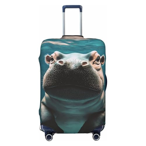 Hippos Elastic Travel Luggage Cover, Washable Spandex Suitcase Protector, Anti-Scratch Fits 18-32 Inch
