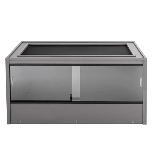 Image of New Age Pet ECOFLEX 48 inch Wide Large Reptile Habitat, Mojave Lounge for Snakes, Tortoises & Lizards in Maple, Black & Grey, Easy Assembly, Sliding Glass Doors & Mesh Top