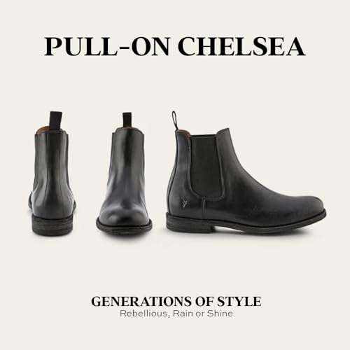 Image of Frye Tyler Chelsea Boots for Men Designed with Flexible Blake Construction and Elasticated Side Panels, Comfort Footbed and Full Leather Lining - 6 inch Shaft Height