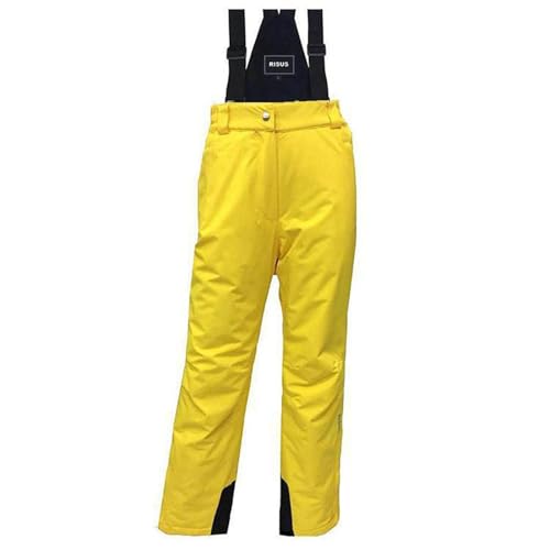 Pantalones de esquí para mujer, pantalones cargo de invierno, talla grande, mono para exteriores con paranieves, amarillo, 3XL