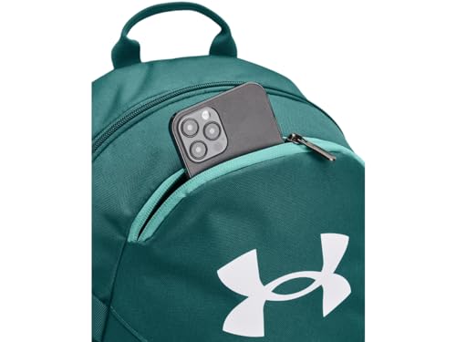 Image of Under Armour Unisex-Adult Hustle Lite Backpack, (449) Hydro Teal /Radial Turquoise /White, One Size Fits All