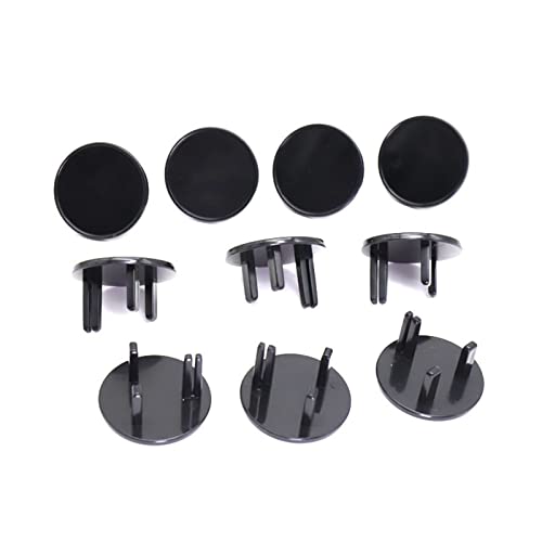 3 Hole ABS Socket Proofing Outlet Cover, Safer for Babies, Firmer Fixing, Sockets from Dust and (Black)