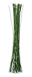 Green Crafting Floral Stem Wire 14 Inch 18 Gauge for Handcrafts 100 Counts by ZXSWEET