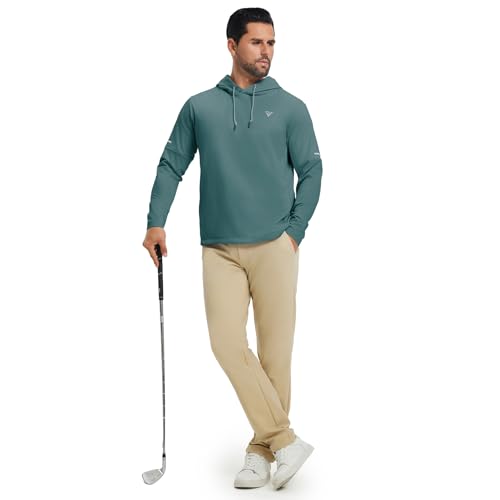 Image of M MAELREG Hoodies for Men Golf Fleece Hooded Sweatshirts Dry Fit Athletic Lightweight Casual Midlayer Mens Hoodies Pullover