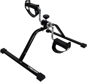 Techfit Pedal-Ausbilder, Mini-Heimtrainer für Heim und Büro, leichte Trainingsmaschine für Arme und Beine, geeignet für Erholung und leichtes Training, Schwarz