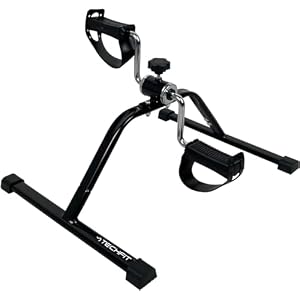 TechFit PED1 Trainer Pedaal, mini-hometrainer voor thuis en kantoor, lichte trainingsmachine voor armen en benen, geschikt voor herstel, zwart