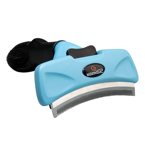 Cepillo de acero inoxidable para mascotas con mango ergonómico