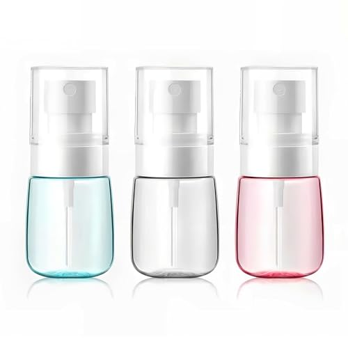 Hnonoxy Lot de 3 Flacon Vaporisateur de Brume, Mini Vaporisateurs D'eau 30 ml, Flacons et Vaporisateurs Vides, Bouteille de Pulvérisation Voyage pour Produits de Toilette,Cosmétiques - Multicolore