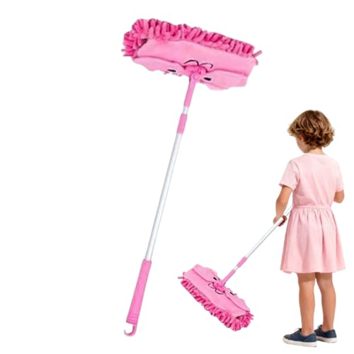 Juguete de fregona para niños: herramienta de limpieza telescópica desmontable de 8,27 x 4,33 pulgadas, juguete de juego de rol | Fregona linda y divertida con mango ajustable para el hogar, educativo