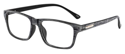 J&L Glasses Retro Gafas Para Hombres Mujeres Lente transparente Gafas,Gafas de Sol Unisex Adulto,Estilo (Gray) Cover
