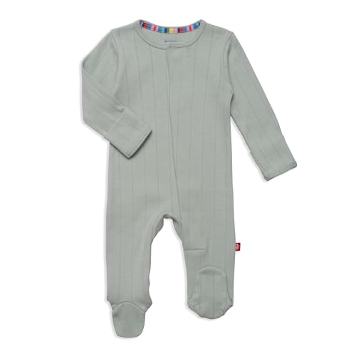 Image of Magnetic Me 100% Organic Cotton Magnetic Baby Footie Pajamas | Super Soft Cotton Fabric | Available in PRE - 24M