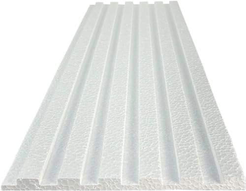 Painel Isopor Ripado 10mt Lambril 10 Placas 0,3x1m Roda Meio (Branco)