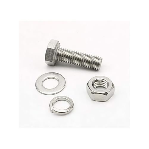 BMOSESE M12x35mm Length Stainless Steel Hex Head Bolt with Nut, Flat Washer |Available Sizes 20mm-200mm |Diameter 12| Rustproof Bolt Kit for Home, Industrial, Plumbing Use| (25 PCS SET) - Image 4 thumbnail