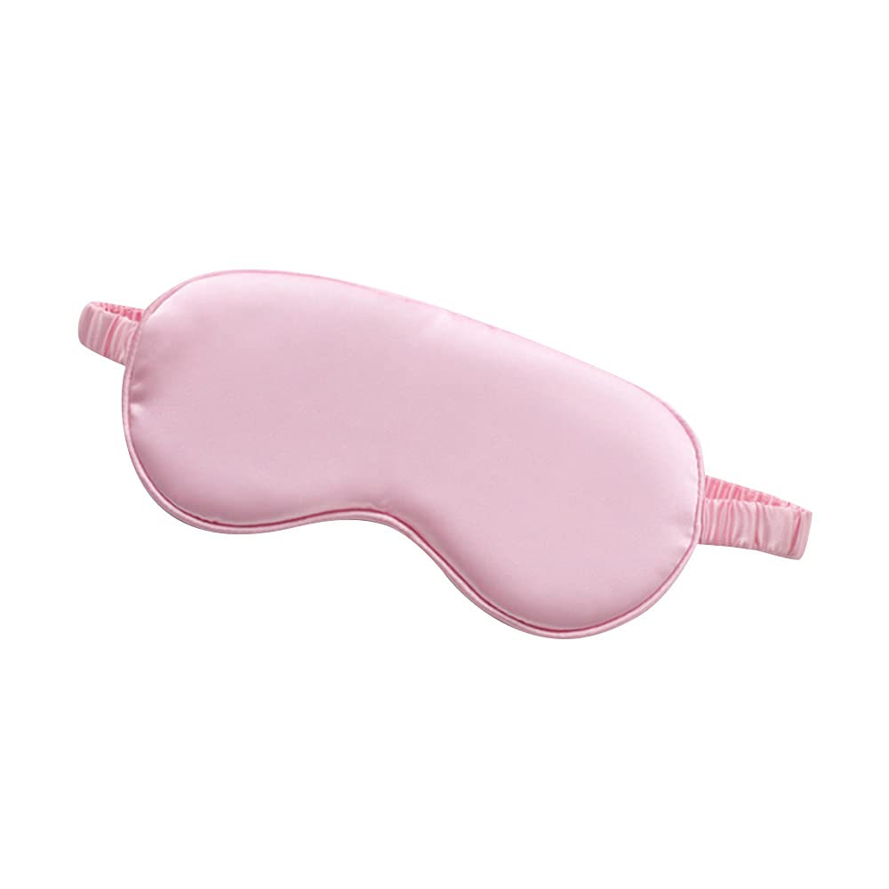Silk Sleep Natural Slee g Eye Eyeshade Cover Shade Breathable Eye Patch Soft Portable Blindfold Travel(Pink) -Layfoo
