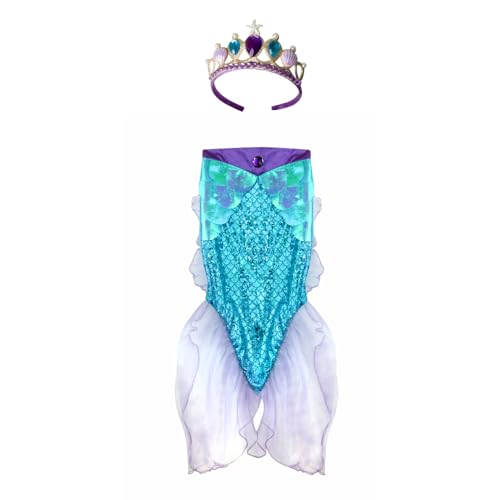 Great Pretenders 42285, falda de sirena con tiara, lila/azul, talla 5-6