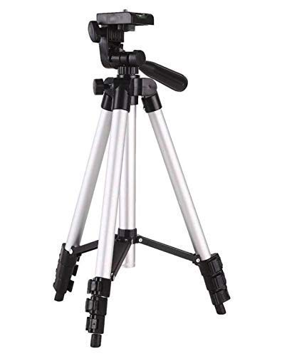 EVERNEST Adjustable and Foldable Aluminium Alloy Tripod Stand with Mobile Clip Holder for Mobile Phones & Camera,Photo/Video