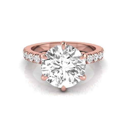 Image of Shanti Jewel IGI Certified 3.75 Carat Round Lab Grown Diamond (3 Ct, F, VVS2) Hidden Halo 14K Gold Wedding Engagement Ring For Womens