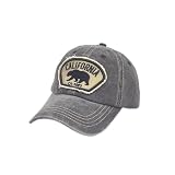 KTIDE California Bear Embroidered Premium Cotton Unisex Baseball Cap,Dad Golf Hats,Adjustable Polo Hat for Men Women (Black)