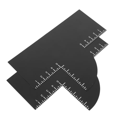 Hohopeti 2 Pezzi Strumento Modellatura Barba e Capelli con Indicatori Misura Template Ergonomico per Sagomatura Attaccatura e Bordi per Uso Professionale e Domestico